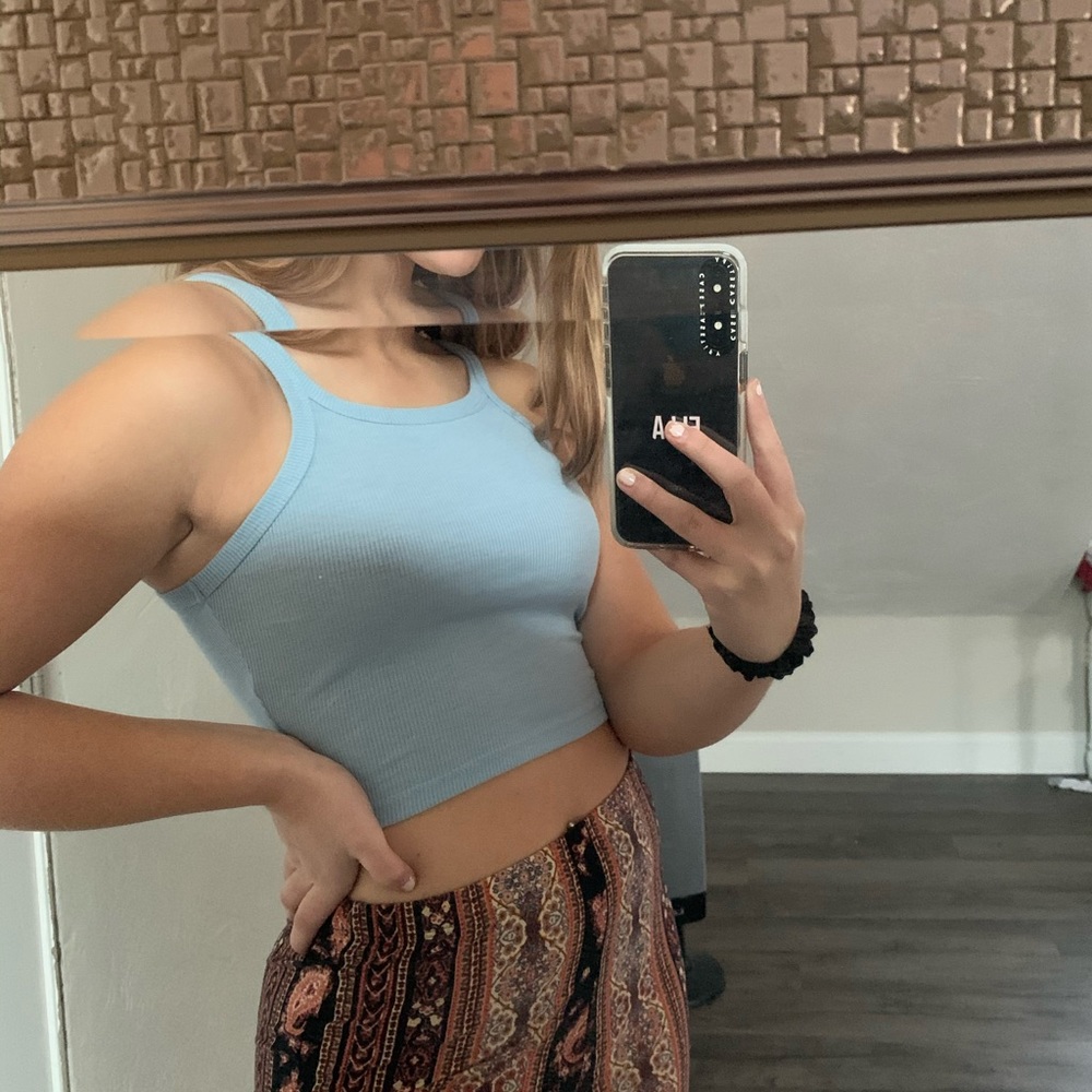 Light Blue Cropped Tank